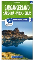 Cover: K&uuml;mmerly+Frey Wanderkarte 22 Sarganserland 1:40.000 - Hallwag K&uuml;mmerly+Frey