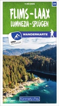 Cover: K&uuml;mmerly+Frey Wanderkarte 34 Flims, Laax 1:40.000 - Hallwag K&uuml;mmerly+Frey