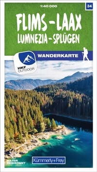 Abbildung von: Kümmerly+Frey Wanderkarte 34 Flims, Laax 1:40.000 - Hallwag Kümmerly+Frey
