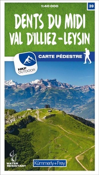 Abbildung von: Kümmerly+Frey Wanderkarte 39 Dents du Midi, Val d'Illiez, Leysin 1:40.000 - Hallwag Kümmerly+Frey