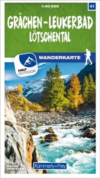 Abbildung von: Kümmerly+Frey Wanderkarte 41 Grächen, Leukerbad 1:40.000 - Hallwag Kümmerly+Frey