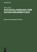 Cover: EDV Personalf&uuml;hrung - De Gruyter Oldenbourg