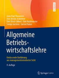 Abbildung von: Allgemeine Betriebswirtschaftslehre - Springer Gabler