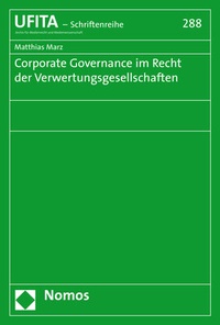 Abbildung von: Corporate Governance im Recht der Verwertungsgesellschaften - Nomos