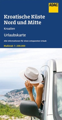 Abbildung von: ADAC Urlaubskarte Kroatische Küste, Nord und Mitte 1:200.000 - ADAC Kartografie ein Imprint von MAIRDUMONT