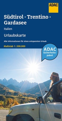 Abbildung von: ADAC Urlaubskarte Südtirol, Trentino, Gardasee 1:200.000 - ADAC Kartografie ein Imprint von MAIRDUMONT