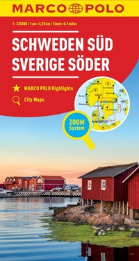 Abbildung von: MARCO POLO Länderkarte Schweden Süd 1:325.000 - MARCO POLO ein Imprint von MAIRDUMONT