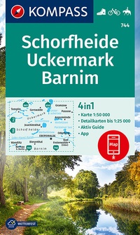 Abbildung von: KOMPASS Wanderkarte Schorfheide, Uckermark, Barnim - KOMPASS-Karten