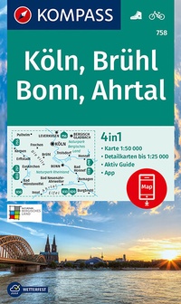 Abbildung von: KOMPASS Wanderkarte Köln, Brühl, Bonn, Ahrtal - KOMPASS-Karten