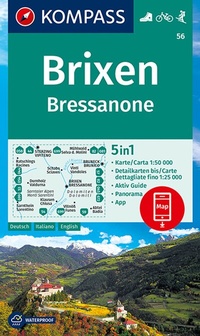 Abbildung von: KOMPASS Wanderkarte 56 Brixen, Bressanone 1:50.000 - KOMPASS-Karten