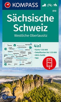 Abbildung von: KOMPASS Wanderkarte Sächsische Schweiz, Westliche Oberlausitz - KOMPASS-Karten