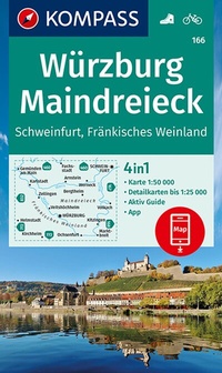 Abbildung von: KOMPASS Wanderkarte 166 Würzburg, Maindreieck, Schweinfurt, Fränkisches Weinland 1:50.000 - KOMPASS-Karten