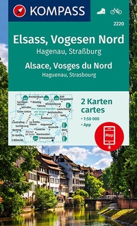 Abbildung von: KOMPASS Wanderkarten-Set 2220 Elsass, Vogesen Nord, Alsace, Vosges du Nord (2 Karten) 1:50.000 - KOMPASS-Karten