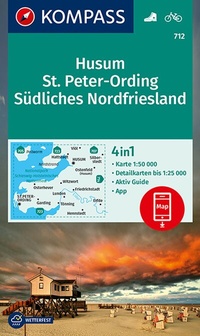 Abbildung von: KOMPASS Wanderkarte 712 Husum, St. Peter-Ording, Südliches Nordfriesland 1:50.000 - KOMPASS-Karten