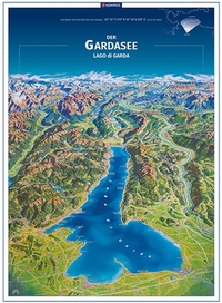 Abbildung von: KOMPASS Panorama-Poster Der Gardasee, Lago di Garda - KOMPASS-Karten