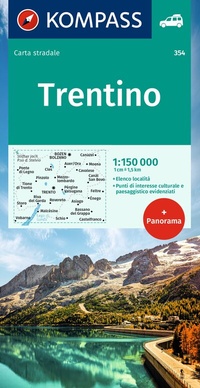 Abbildung von: KOMPASS Autokarte Trentino 1:150.000 - KOMPASS-Karten