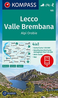 Abbildung von: KOMPASS Wanderkarte Lecco, Valle Brembana, Alpi Orobie - KOMPASS-Karten