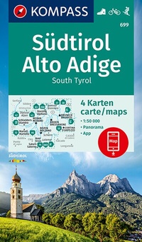 Abbildung von: KOMPASS Wanderkarten-Set 699 Südtirol, Alto Adige, South Tyrol (3 Karten) 1:50.000 - KOMPASS-Karten