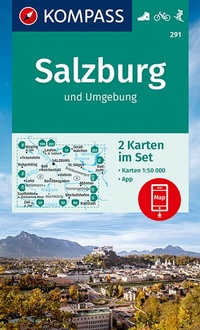 Abbildung von: KOMPASS Wanderkarten-Set 291 Salzburg und Umgebung (2 Karten) 1:50.000 - KOMPASS-Karten