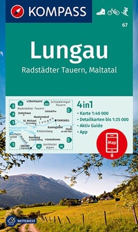 Abbildung von: KOMPASS Wanderkarte 67 Lungau, Radstädter Tauern, Maltatal 1:40.000 - KOMPASS-Karten