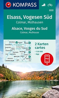 Abbildung von: KOMPASS Wanderkarten-Set 2222 Elsass, Vogesen Süd, Alsace, Vosges du Sud, Colmar, Mülhausen, Mulhouse (2 Karten) 1:50.000 - KOMPASS-Karten