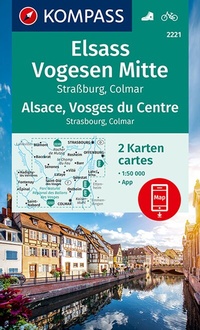 Abbildung von: KOMPASS Wanderkarten-Set 2221 Elsass, Vogesen Mitte, Alsace, Vosges du Centre (2 Karten) 1:50.000 - KOMPASS-Karten