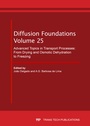 Cover: Advanced Topics in Transport Processes: From Drying and Osmotic Dehydration to Freezing - Trans Tech Publications Ltd
