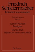 Cover: Joseph Fawcett, Predigten Mungo Park, Reisen im Innern von Afrika - De Gruyter