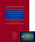 Cover: Company Meetings and Resolutions (Digital Pack) - Oxford University Press