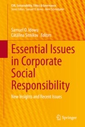 Cover: Essential Issues in Corporate Social Responsibility - Springer