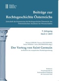 Cover: Beitr&auml;ge zur Rechtsgeschichte &Ouml;sterreichs, 9. Jahrgang, Heft 2/2019 - Verlag der &ouml;sterreichischen Akademie der Wissenschaften
