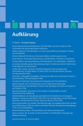 Cover: Aufkl&auml;rung, Band 31: Christlob Mylius. Ein kurzes Leben an den Schaltstellen der deutschen Aufkl&auml;rung - Meiner