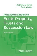 Cover: Avizandum Statutes on the Scots Law of Property, Trusts & Succession - Edinburgh University Press