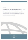 Cover: Global Climate Risk Index 2020 - Germanwatch Nord-S&uuml;d Initiative e.V.