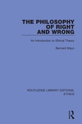 Cover: The Philosophy of Right and Wrong - Routledge