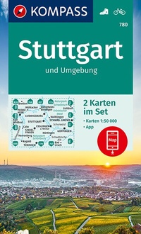 Abbildung von: KOMPASS Wanderkarten-Set 780 Stuttgart und Umgebung (2 Karten) 1:50.000 - KOMPASS-Karten