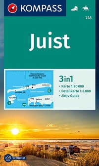 Abbildung von: KOMPASS Wanderkarte 728 Insel Juist 1:20.000 - KOMPASS-Karten