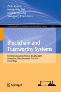 Cover: Blockchain and Trustworthy Systems - Springer