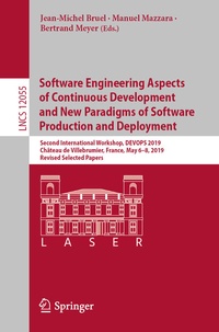 Enlarge image Cover: Software Engineering Aspects of Continuous Development and New Paradigms of Software Production and Deployment - Springer