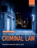 Cover: Smith, Hogan, & Ormerod's Text, Cases, & Materials on Criminal Law - Oxford University Press