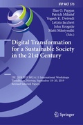 Cover: Digital Transformation for a Sustainable Society in the 21st Century - Springer