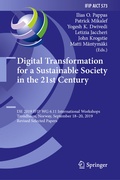 Cover: Digital Transformation for a Sustainable Society in the 21st Century - Springer