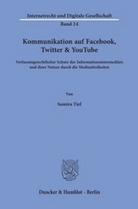 Abbildung von: Kommunikation auf Facebook, Twitter & YouTube - Duncker & Humblot