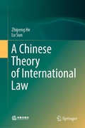 Cover: A Chinese Theory of International Law - Springer