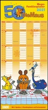 Cover: Die Maus 2021 - DUMONT Mega-Familienkalender mit 6 Spalten - Familienplaner mit 2 Stundenpl&auml;nen und Ferientabelle - Hochformat 30,0 x 68,5 cm - DuMont Kalenderverlag