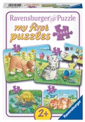 Cover: Kinderpuzzle 2, 4, 6, 8 Teile - Niedliche Haustiere - Ravensburger
