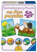 Cover: Kinderpuzzle 9x2 Teile - Tiere im Garten - Ravensburger