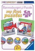 Cover: Kinderpuzzle 9x2 Teile - Einsatzfahrzeuge - Ravensburger