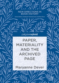 Abbildung von: Paper, Materiality and the Archived Page - Palgrave Pivot
