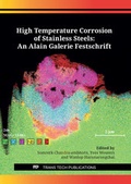 Cover: High Temperature Corrosion of Stainless Steels: An Alain Galerie Festschrift - Trans Tech Publications Ltd